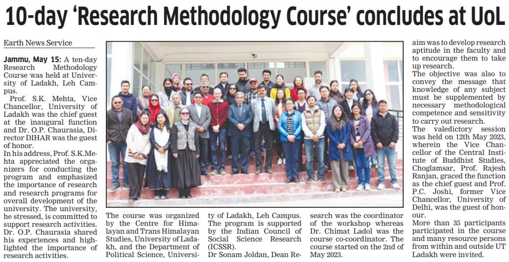 UNIVERSITY OF LADAKH on X: Deputation of UOL's Controller of Examinations  to University of Kashmir to discuss and follow cases of pending results and  examination-related discrepancies as decided by the University Council